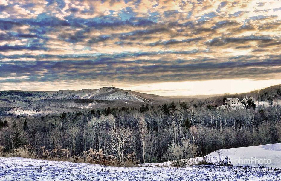 Winter Sunset on Mount Sunapee