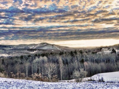 Winter Sunset on Mount Sunapee